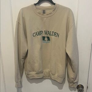 Camp Walden Beige Crewneck Sweatshirt